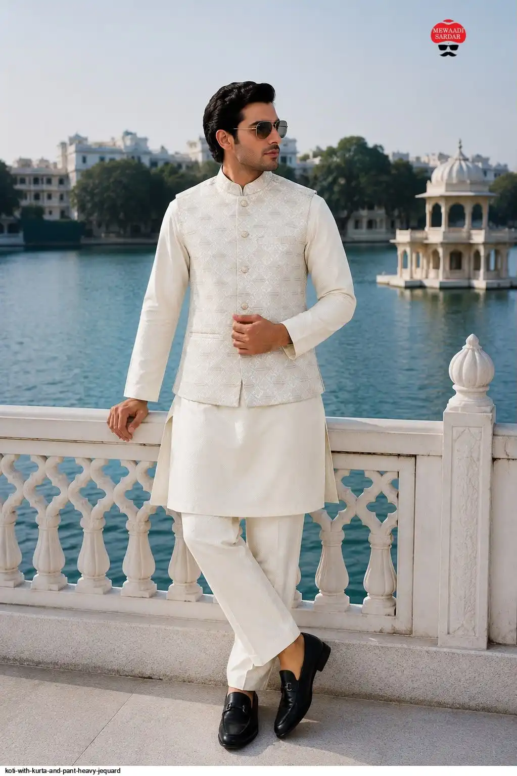 KOTI WITH KURTA AND PANT HEAVY JEQUARD 1