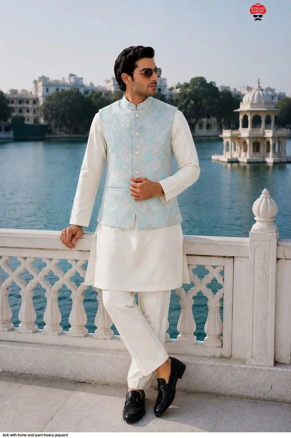 KOTI WITH KURTA AND PANT HEAVY JEQUARD 5