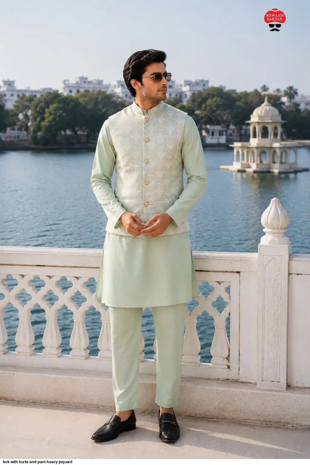 KOTI WITH KURTA AND PANT HEAVY JEQUARD 4