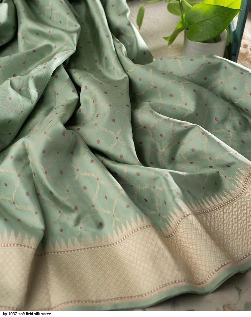 KP 1037 SOFT LICHI SILK SAREE