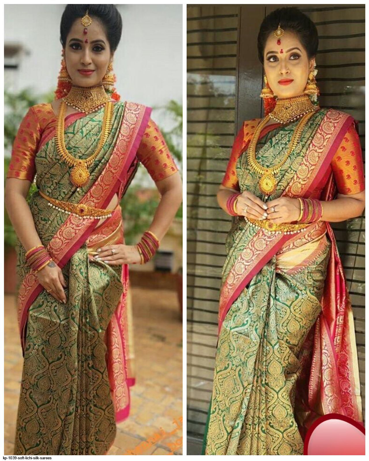 KP 1039 SOFT LICHI SILK SAREES