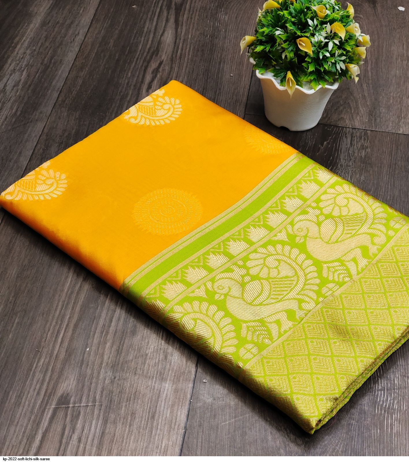 KP 2022 SOFT LICHI SILK SAREE A