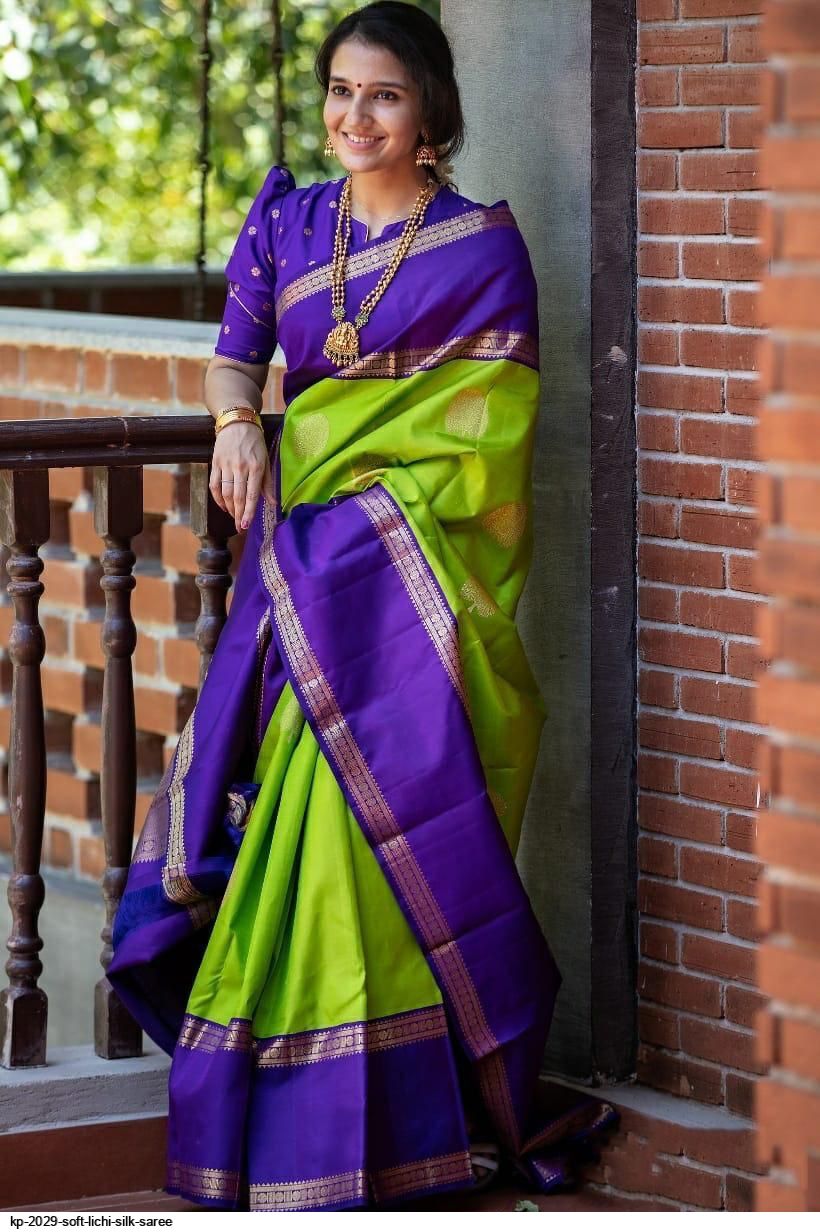 KP 2029 SOFT LICHI SILK SAREE