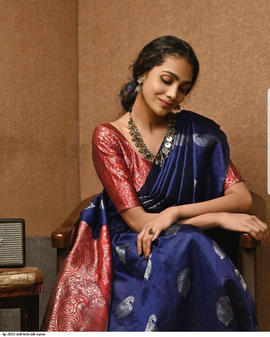 KP 2053 SOFT LICHI SILK SAREE