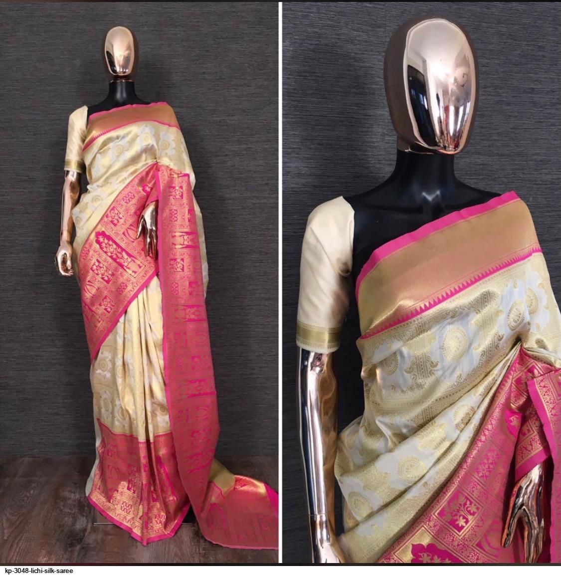 KP 3043 LICHI SILK SAREE
