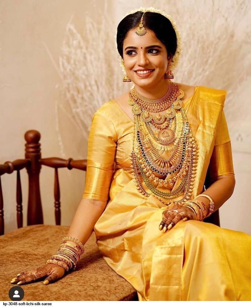 KP 3048 SOFT LICHI SILK SAREE