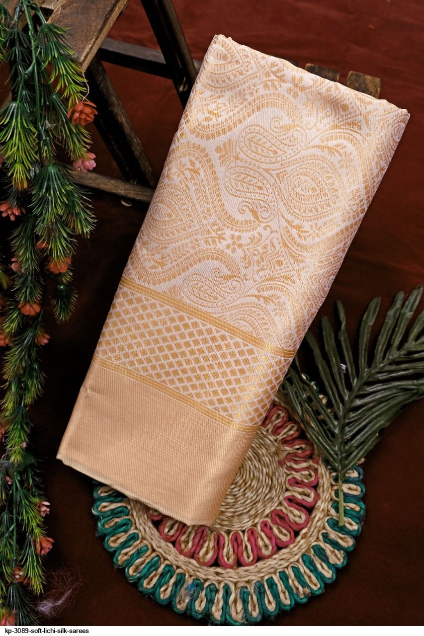 KP 3089 SOFT LICHI SILK SAREES