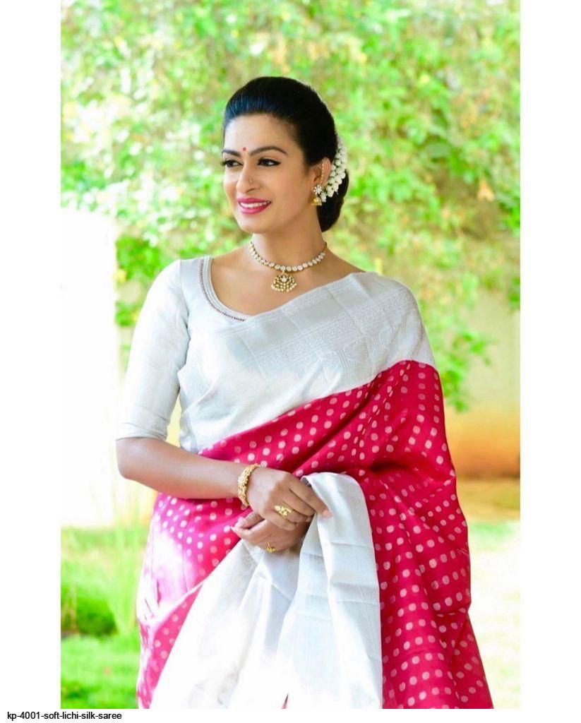 KP 4001 SOFT LICHI SILK SAREE