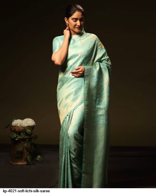KP 4021 SOFT LICHI SILK SAREE