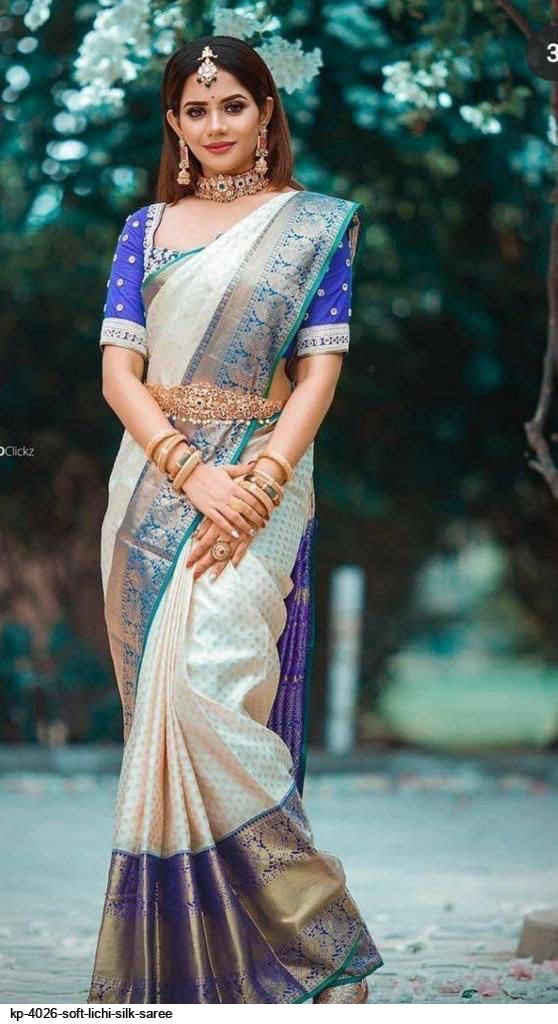 RICH PALLU JACQUARD WORK SOFT LICHI SILK SAREES