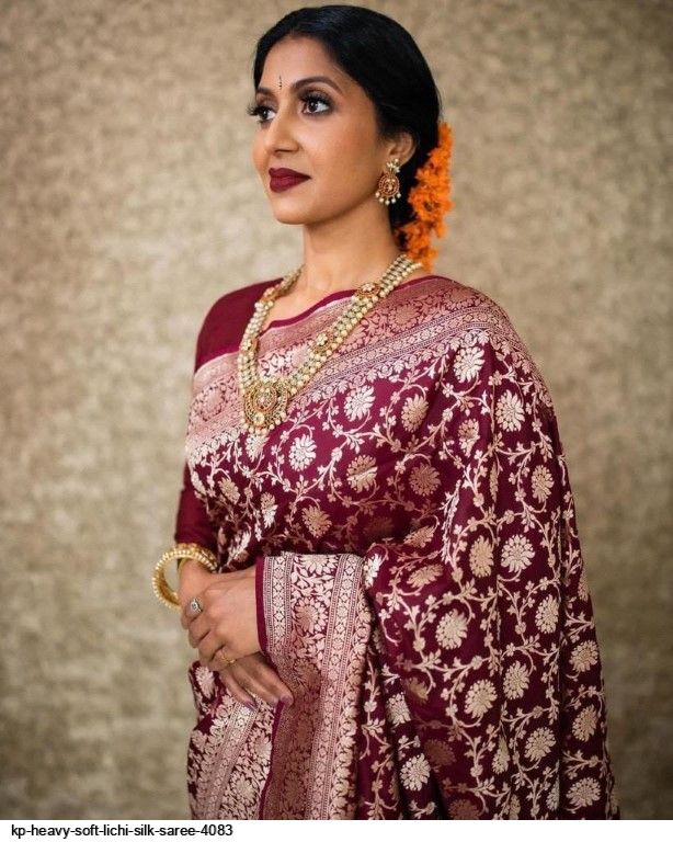 KP HEAVY SOFT LICHI SILK SAREE 4083