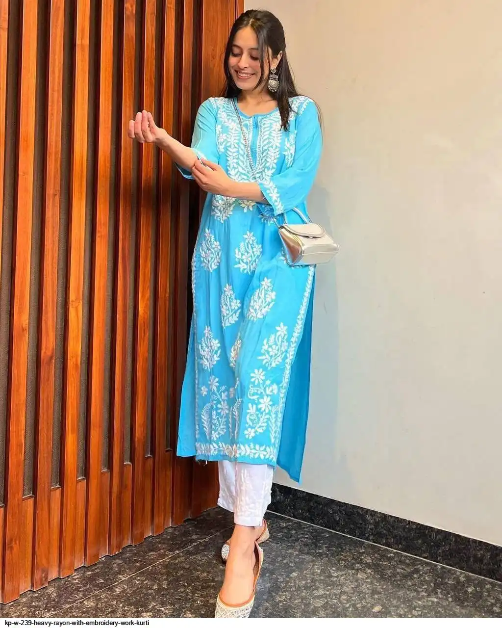 KP W 239 HEAVY RAYON WITH EMBROIDERY WORK KURTI 5