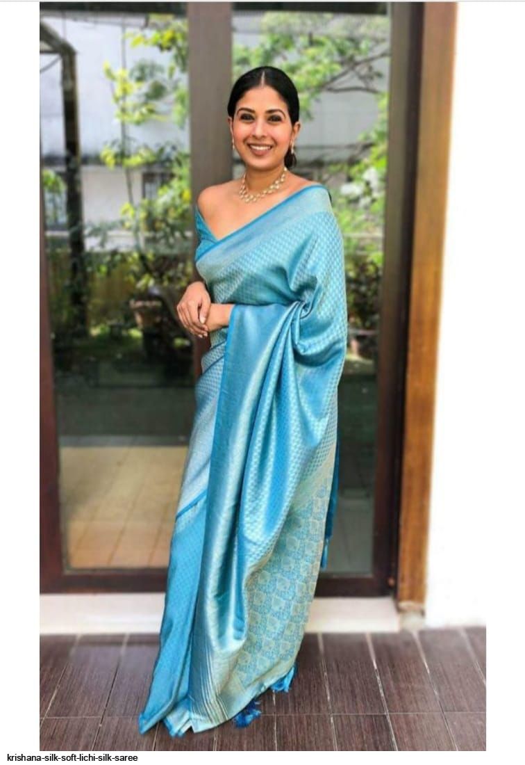 KRISHANA SILK SOFT LICHI SILK SAREE