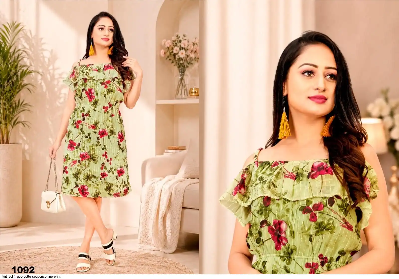 KRITI VOL 1 GEORGETTE SEQUENCE LINE PRINT 1