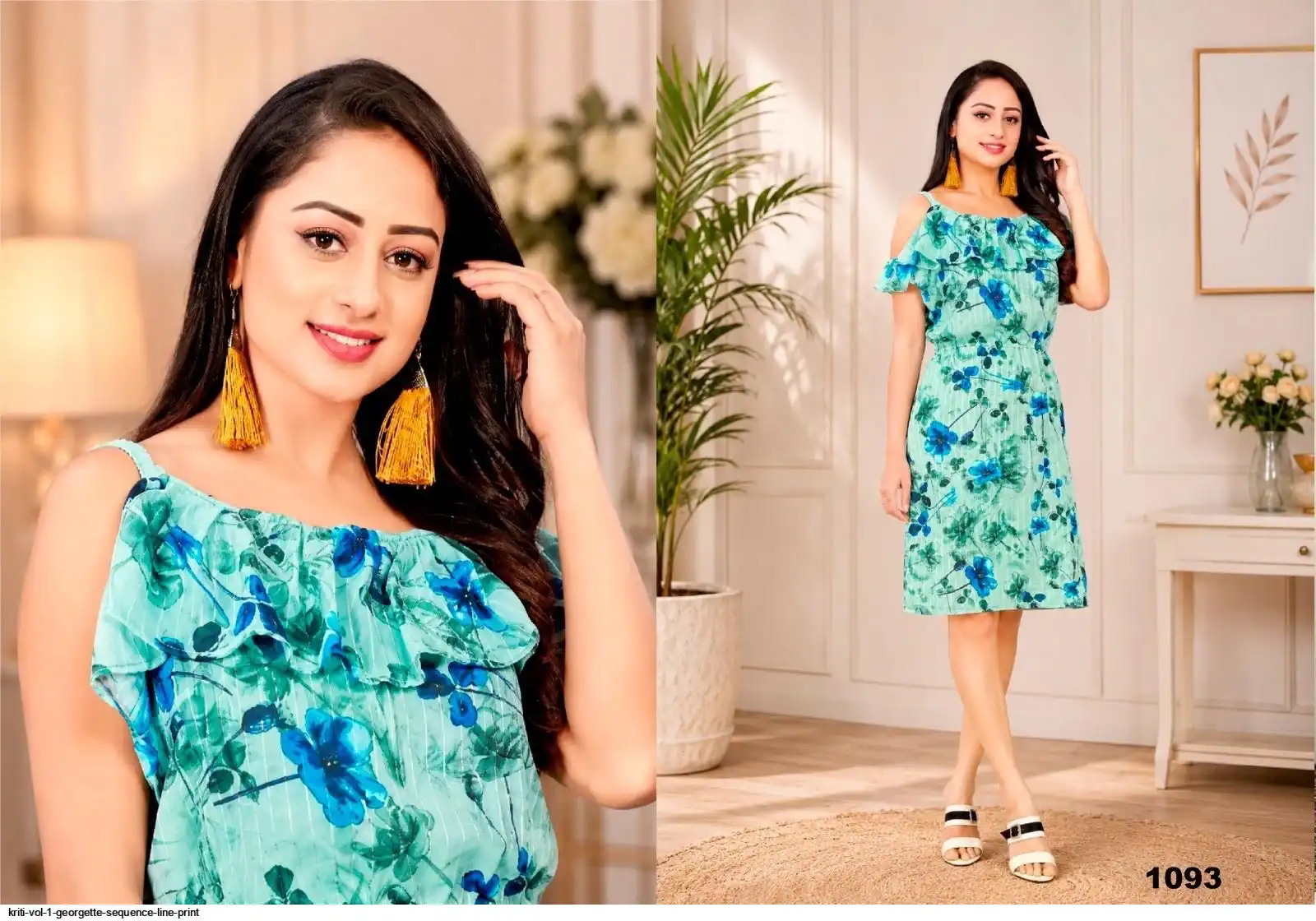 KRITI VOL 1 GEORGETTE SEQUENCE LINE PRINT 2