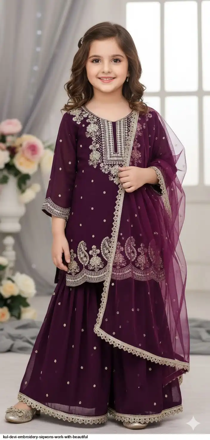 KUL DEVI EMBROIDERY SIQWONS WORK WITH BEAUTIFUL B