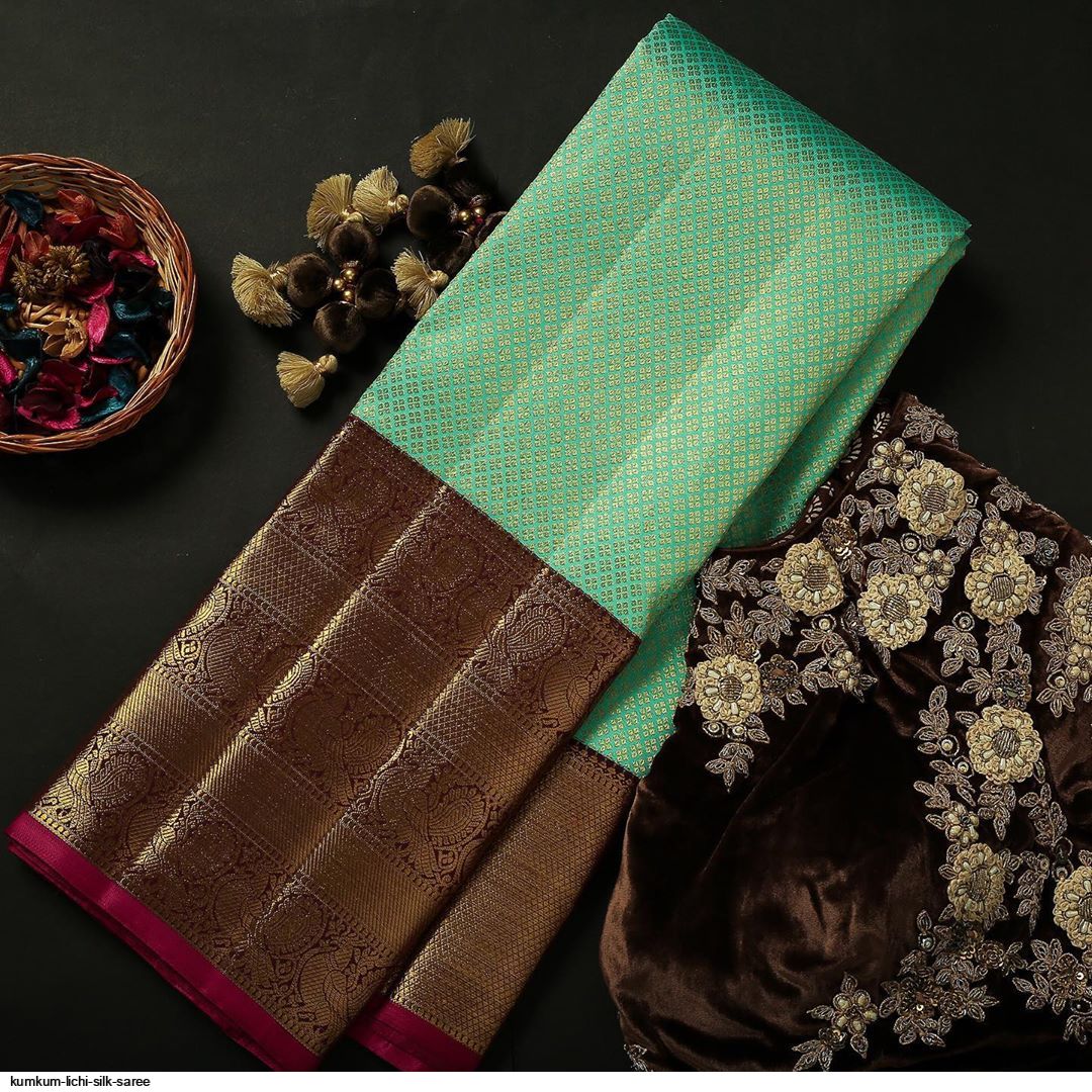 KUMKUM LICHI SILK SAREE