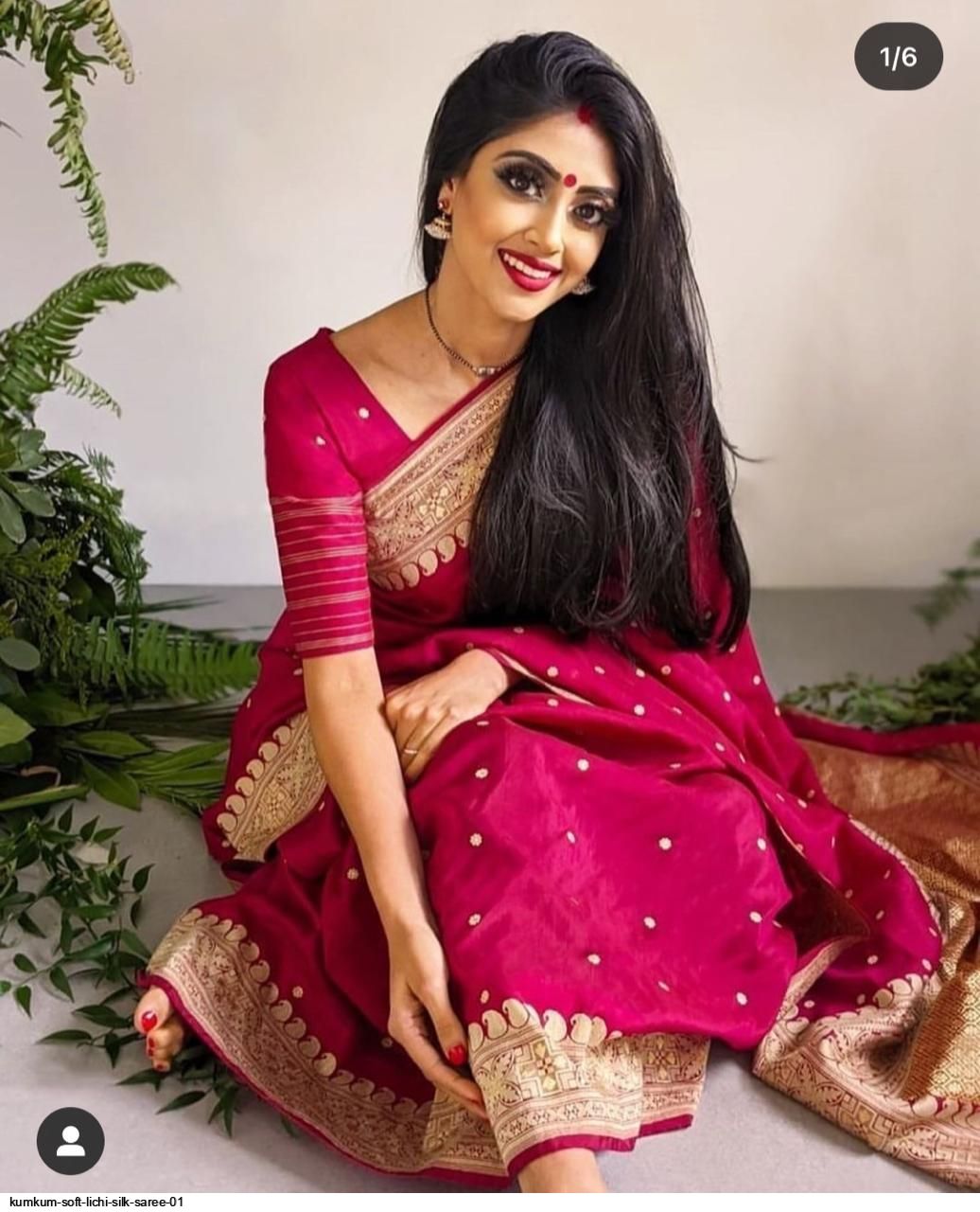 KUMKUM SOFT LICHI SILK SAREE 01