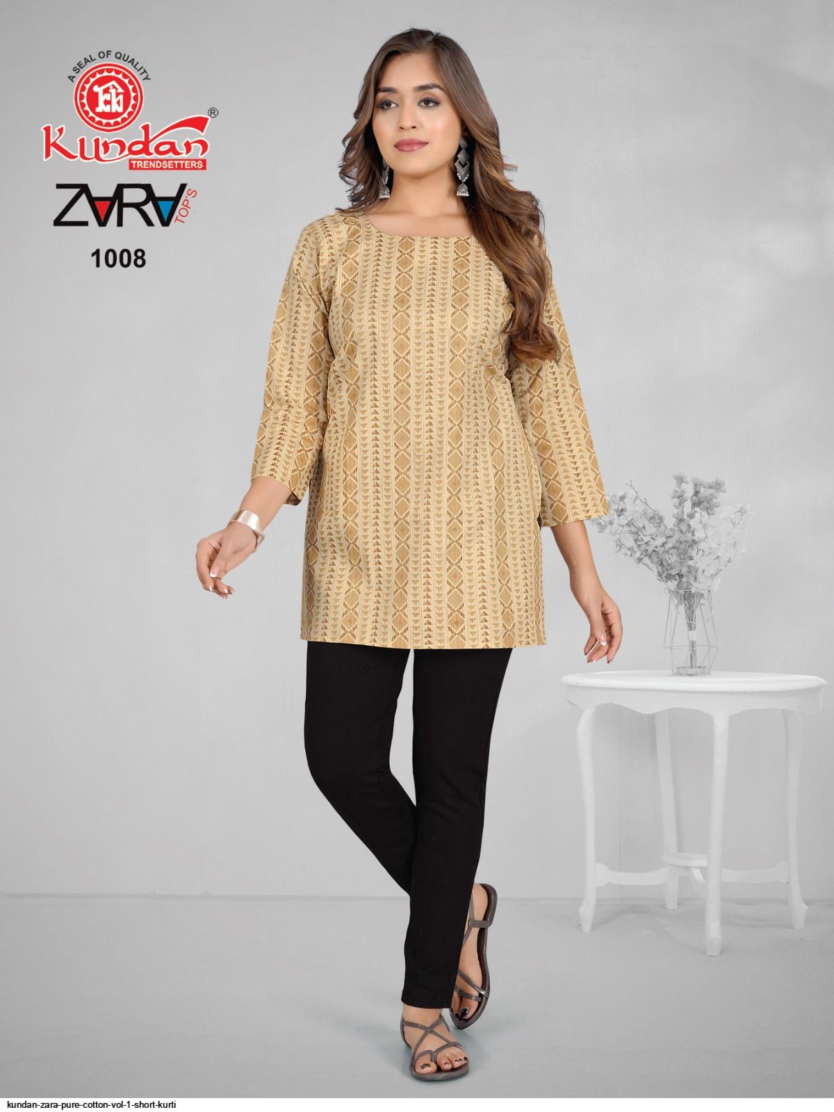 KUNDAN ZARA Pure Cotton VOL 1 SHORT KURTI