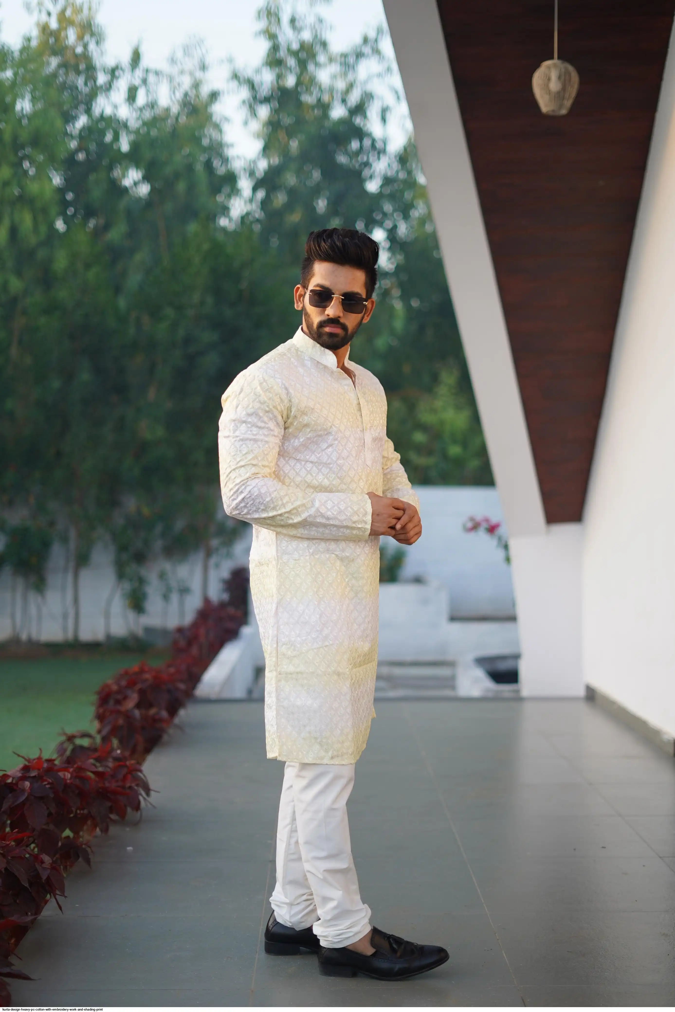 KURTA DESIGN HEAVY PC COTTON WITH EMBROIDERY WORK AND SHADING PRINT 5