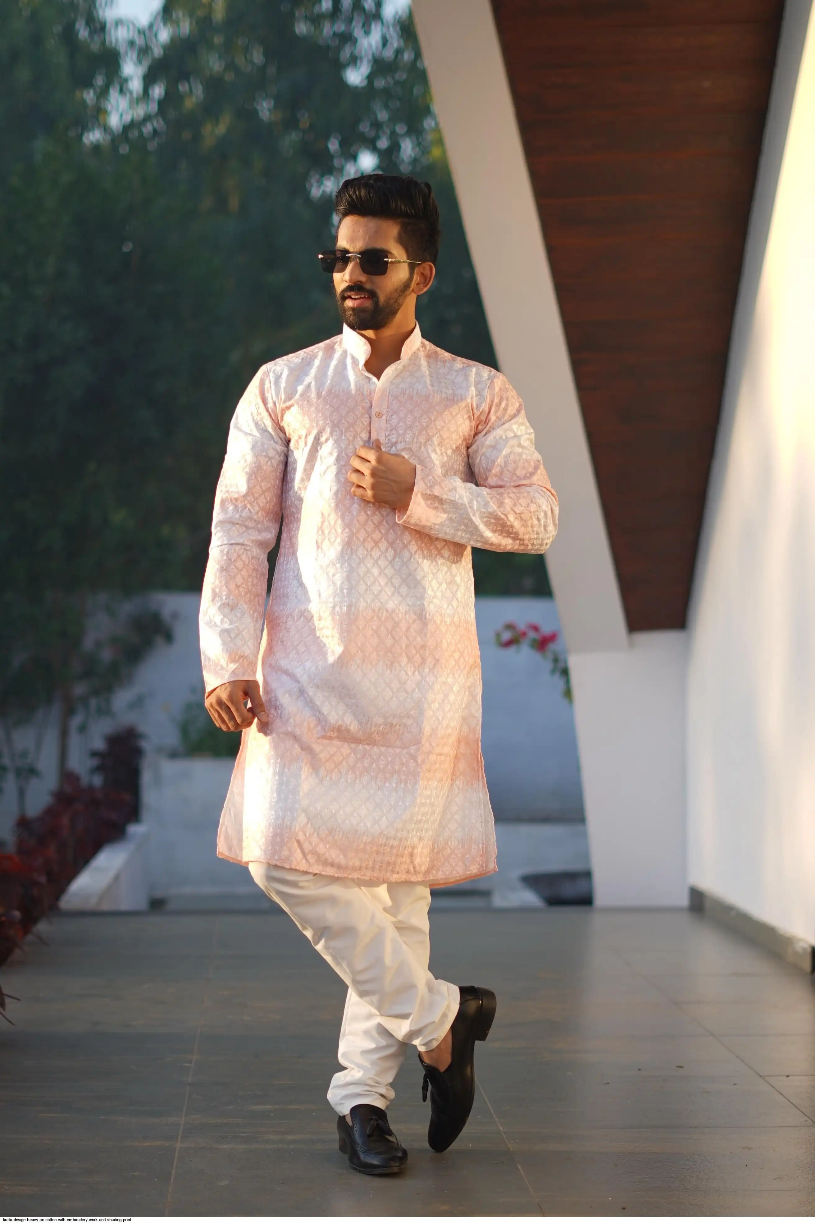 KURTA DESIGN HEAVY PC COTTON WITH EMBROIDERY WORK AND SHADING PRINT 6
