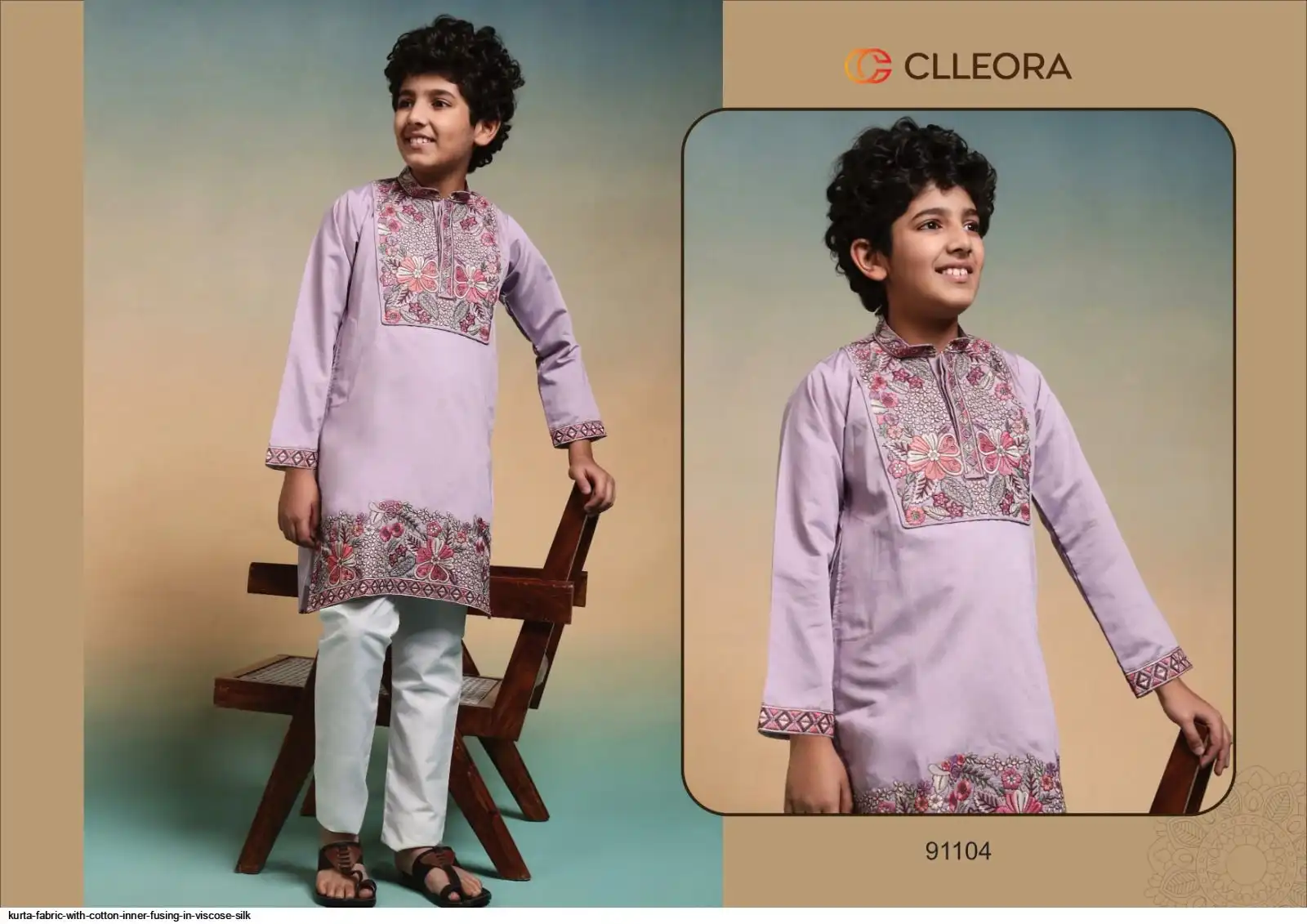 KURTA FABRIC WITH COTTON INNER FUSING IN VISCOSE SILK 3