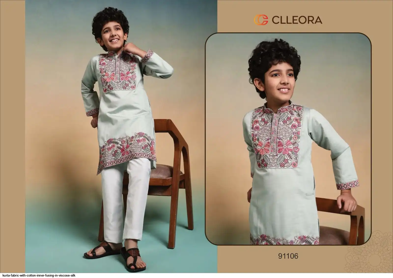 KURTA FABRIC WITH COTTON INNER FUSING IN VISCOSE SILK 1