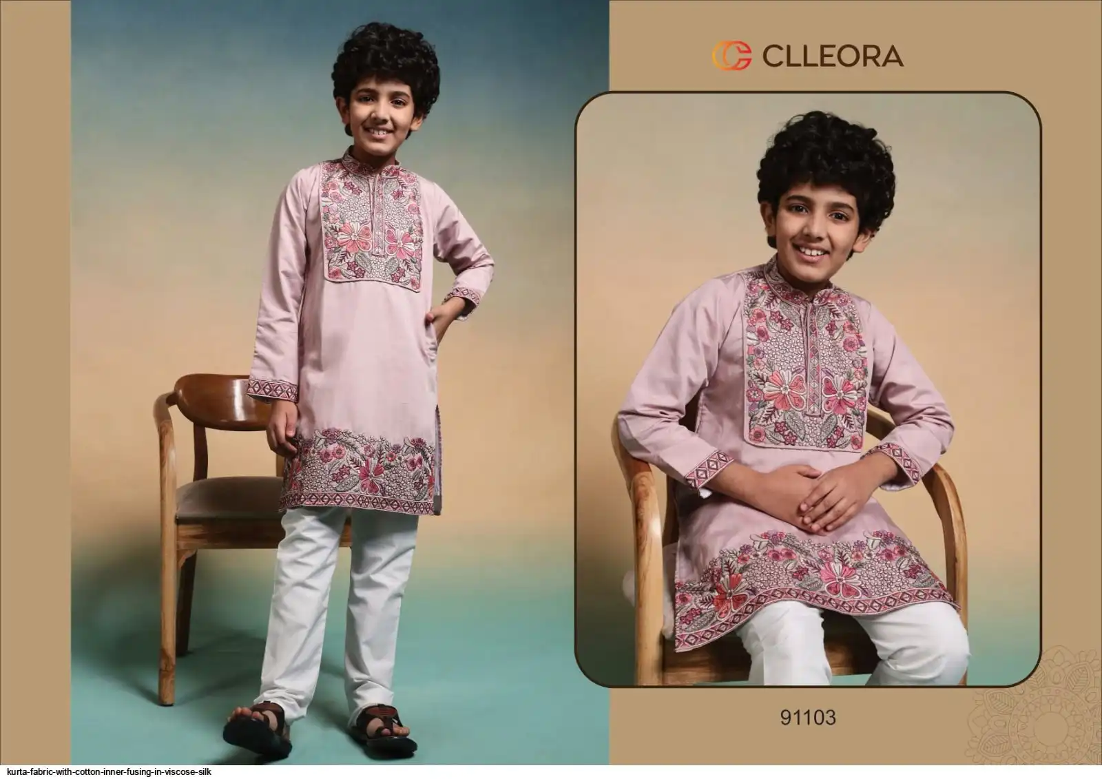 KURTA FABRIC WITH COTTON INNER FUSING IN VISCOSE SILK 4