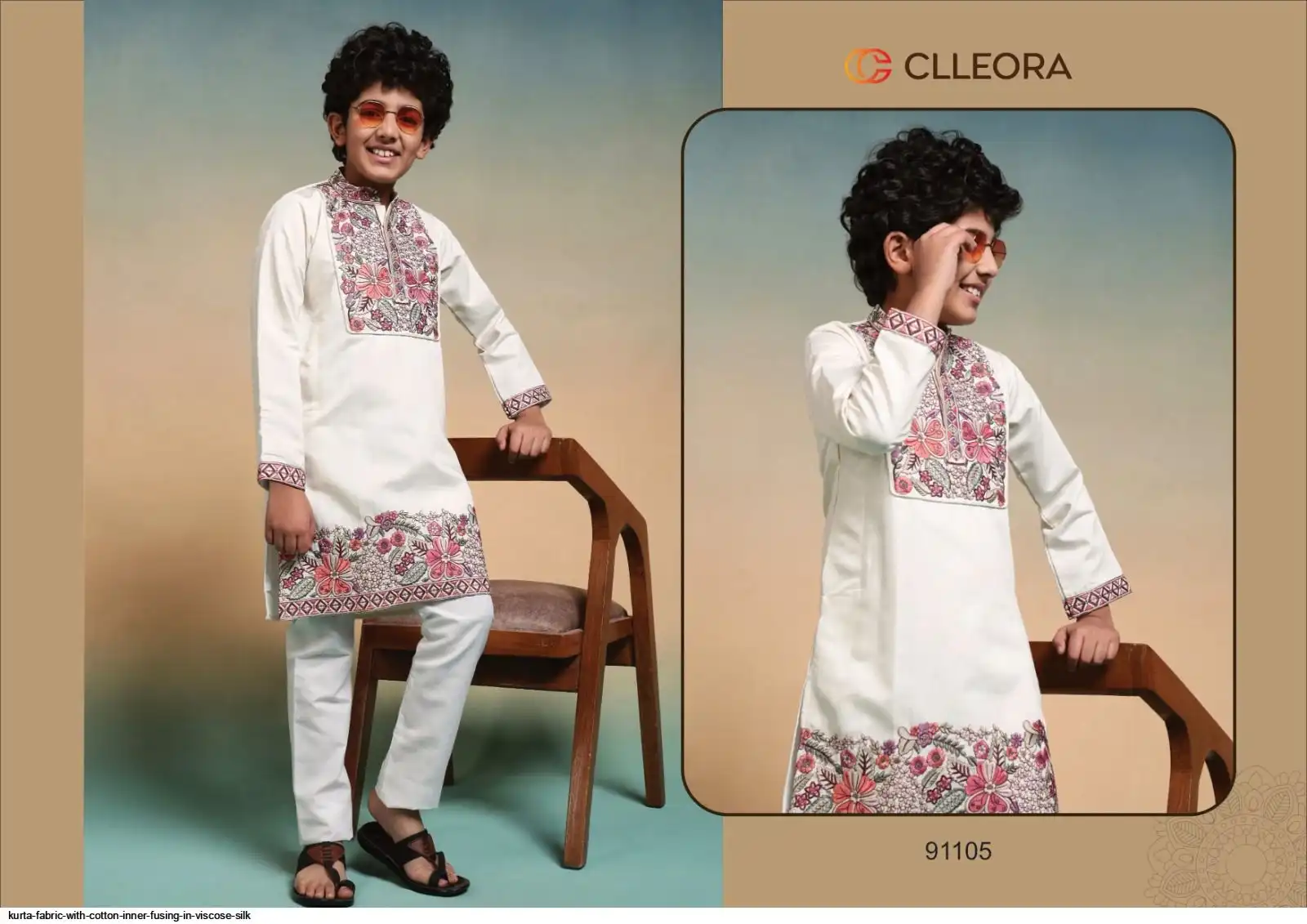 KURTA FABRIC WITH COTTON INNER FUSING IN VISCOSE SILK 2