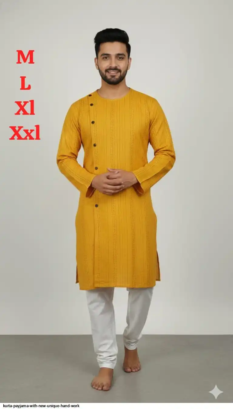 KURTA PAYJAMA WITH NEW UNIQUE HAND WORK B