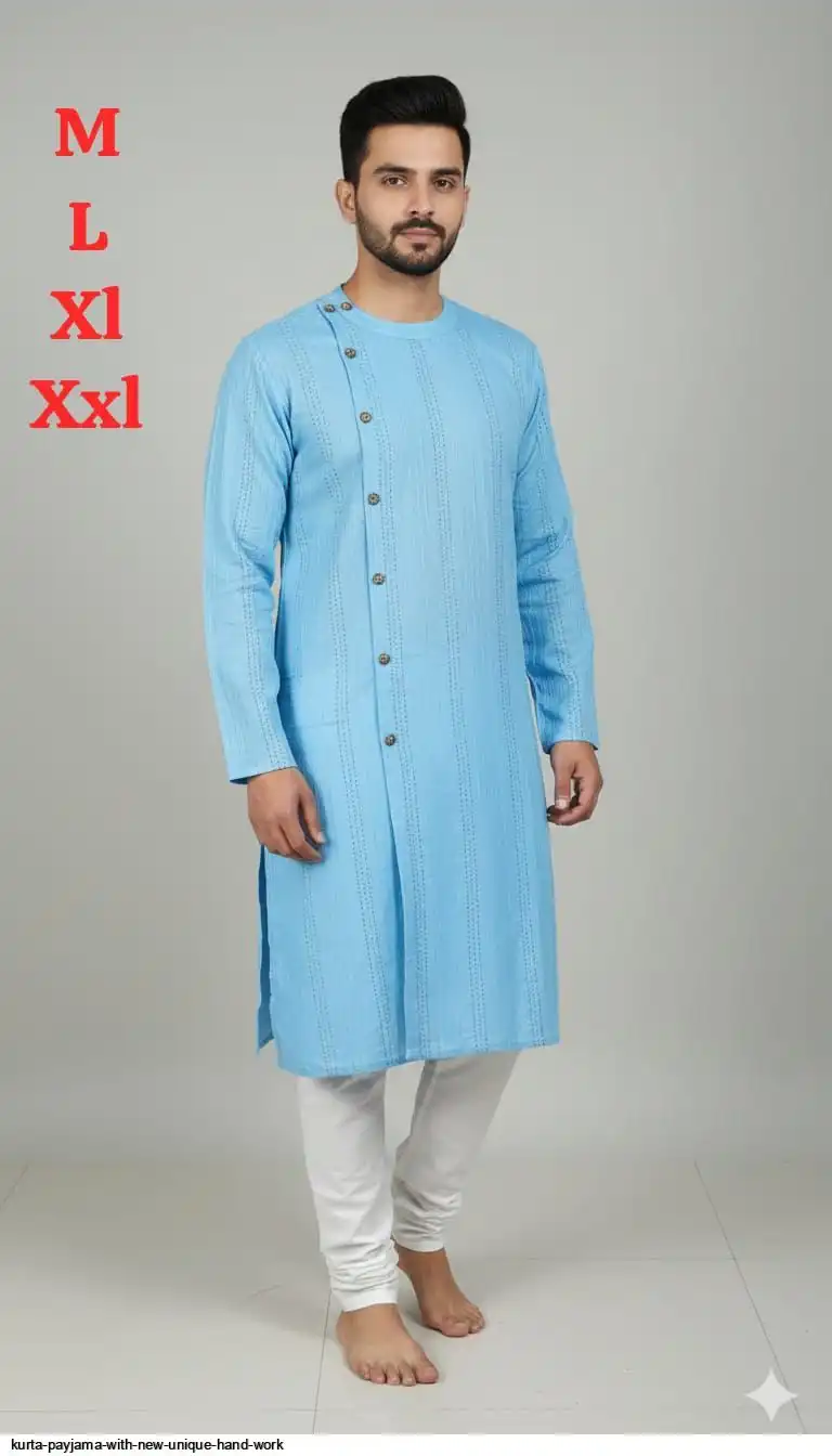 KURTA PAYJAMA WITH NEW UNIQUE HAND WORK C