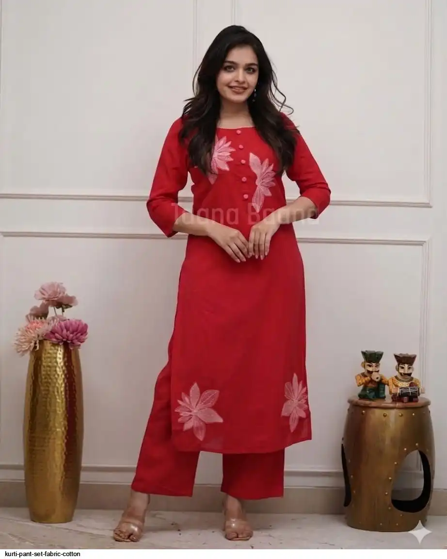 KURTI PANT SET FABRIC COTTON B