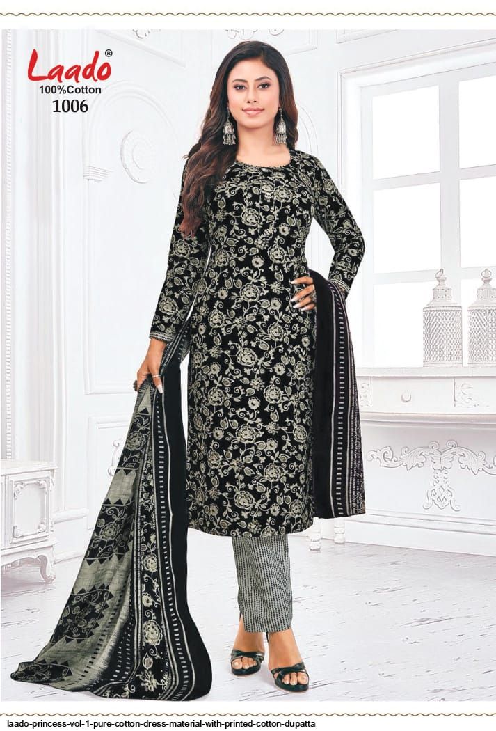 laado princess vol 1 pure cotton dress material with printed cotton dupatta