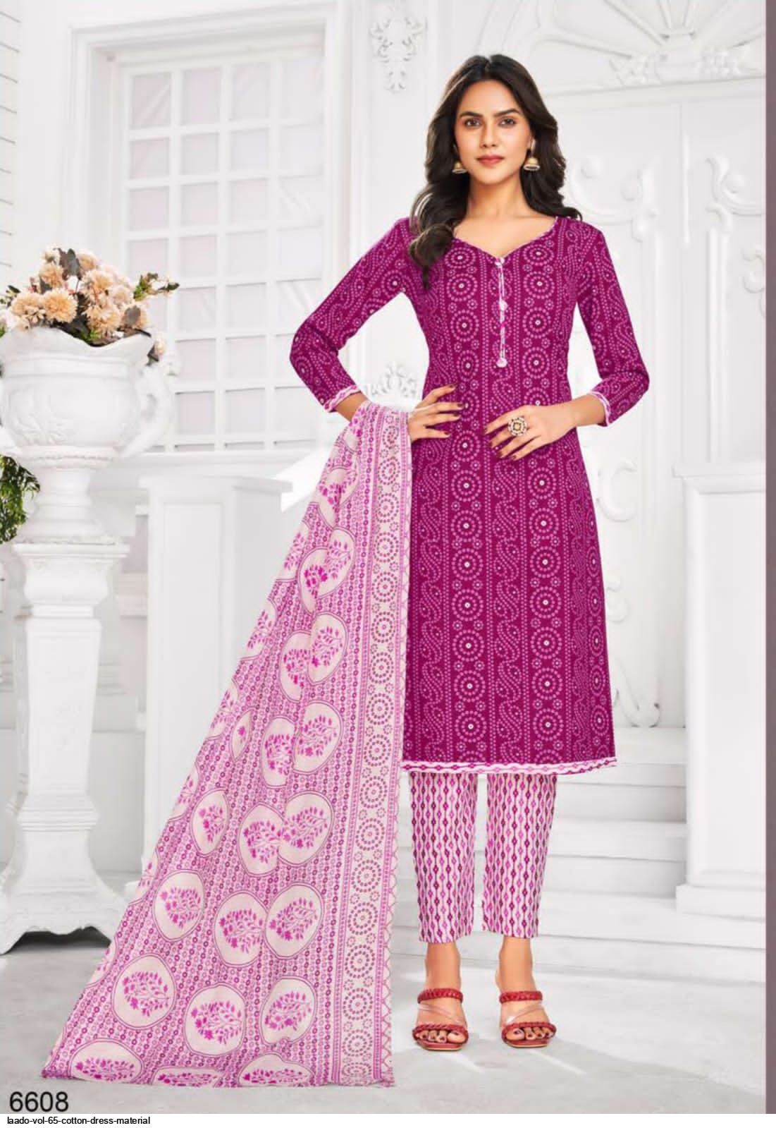 LAADO VOL 65 COTTON dress material