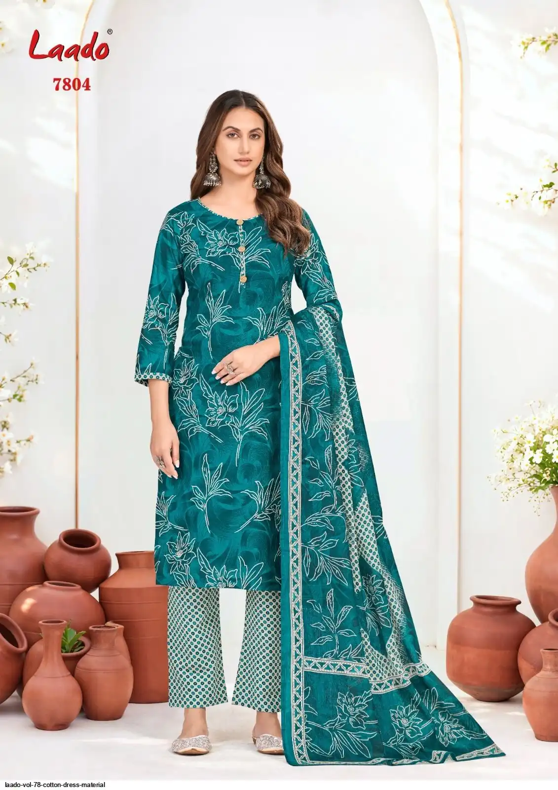 cheap cotton dress material Cerulean printed cotton dress material catalogue