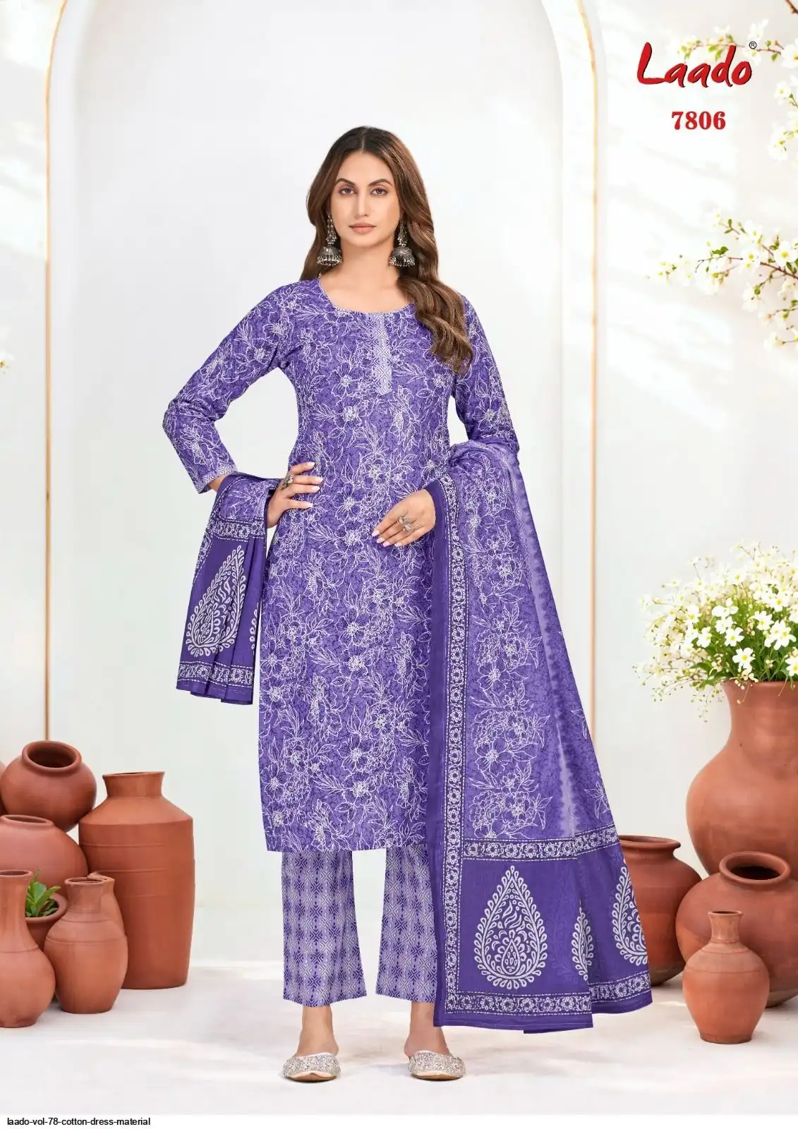 purple cotton dress material Purple Cotton Unstitched Salwar Suit Material Women Dress at  380/piece(s)  | Unstitched Salwar Suit in Chennai
