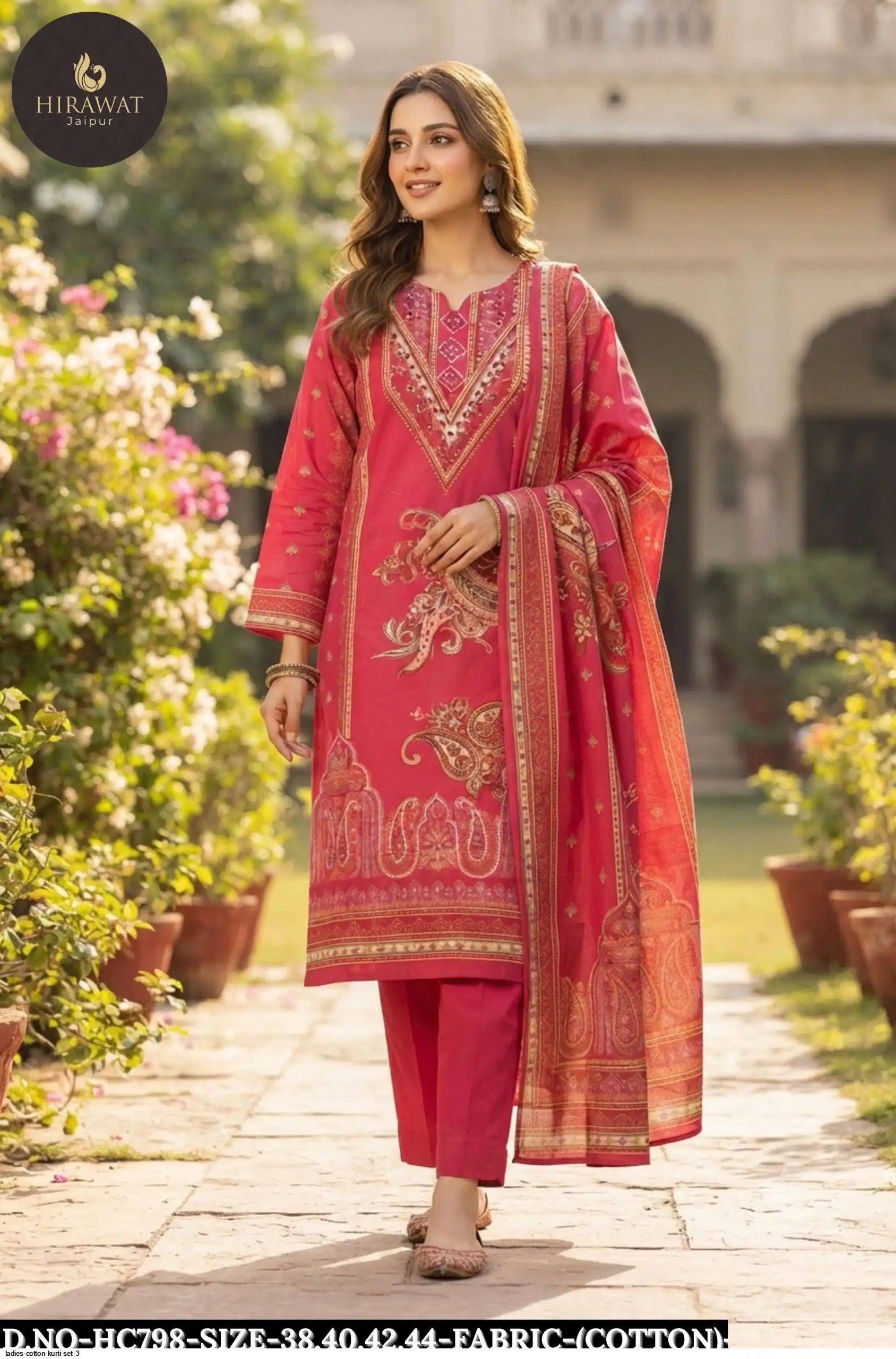 LADIES COTTON KURTI SET 3 A