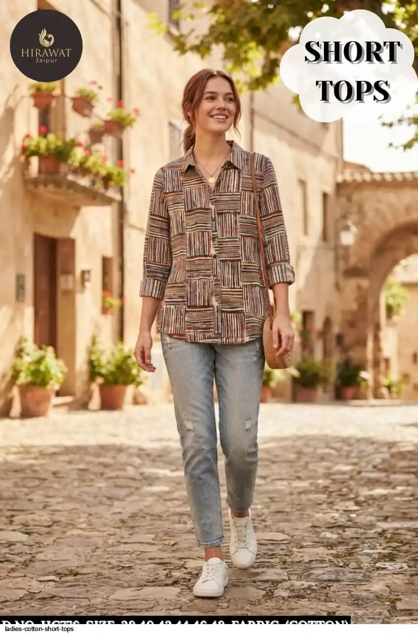 LADIES COTTON SHORT TOPS C
