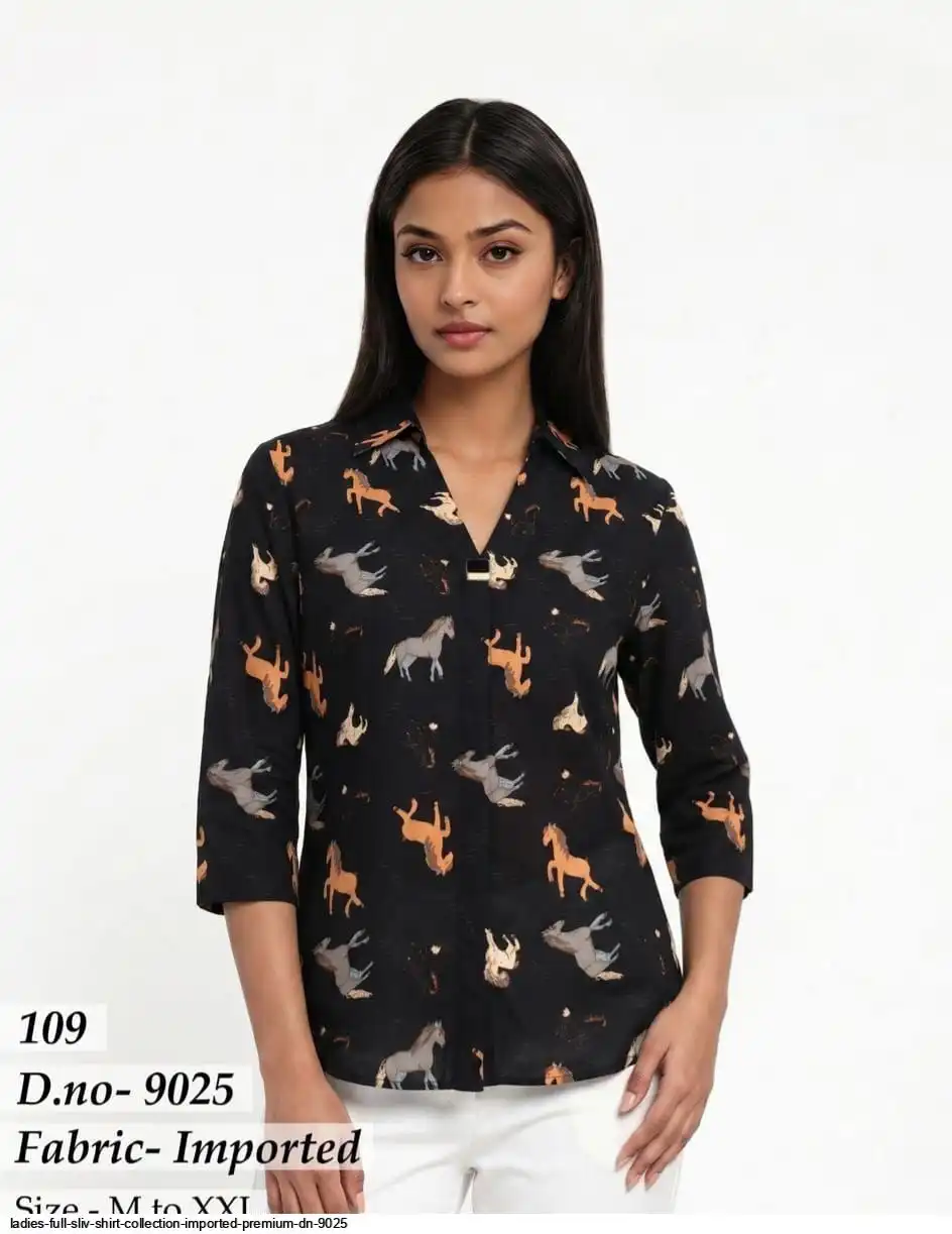 LADIES FULL SLEEVE SHIRT COLLECTION IMPORTED PREMIUM DN 9025 1