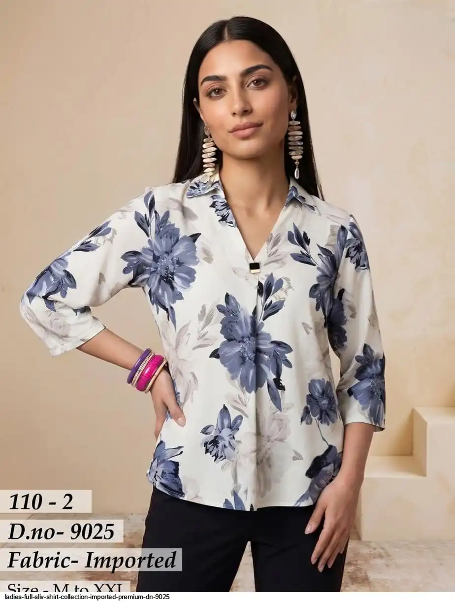 LADIES FULL SLEEVE SHIRT COLLECTION IMPORTED PREMIUM DN 9025 4