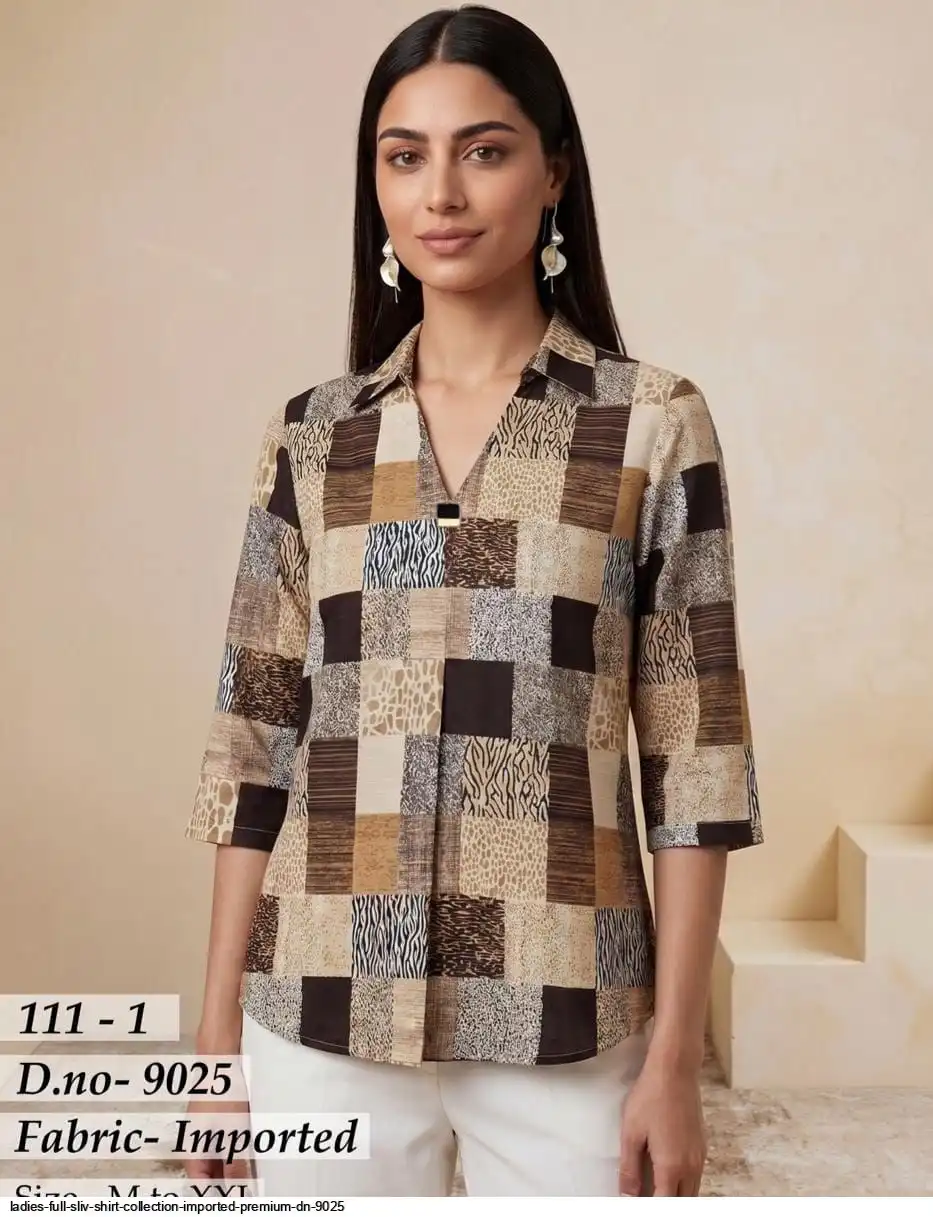 LADIES FULL SLEEVE SHIRT COLLECTION IMPORTED PREMIUM DN 9025 5