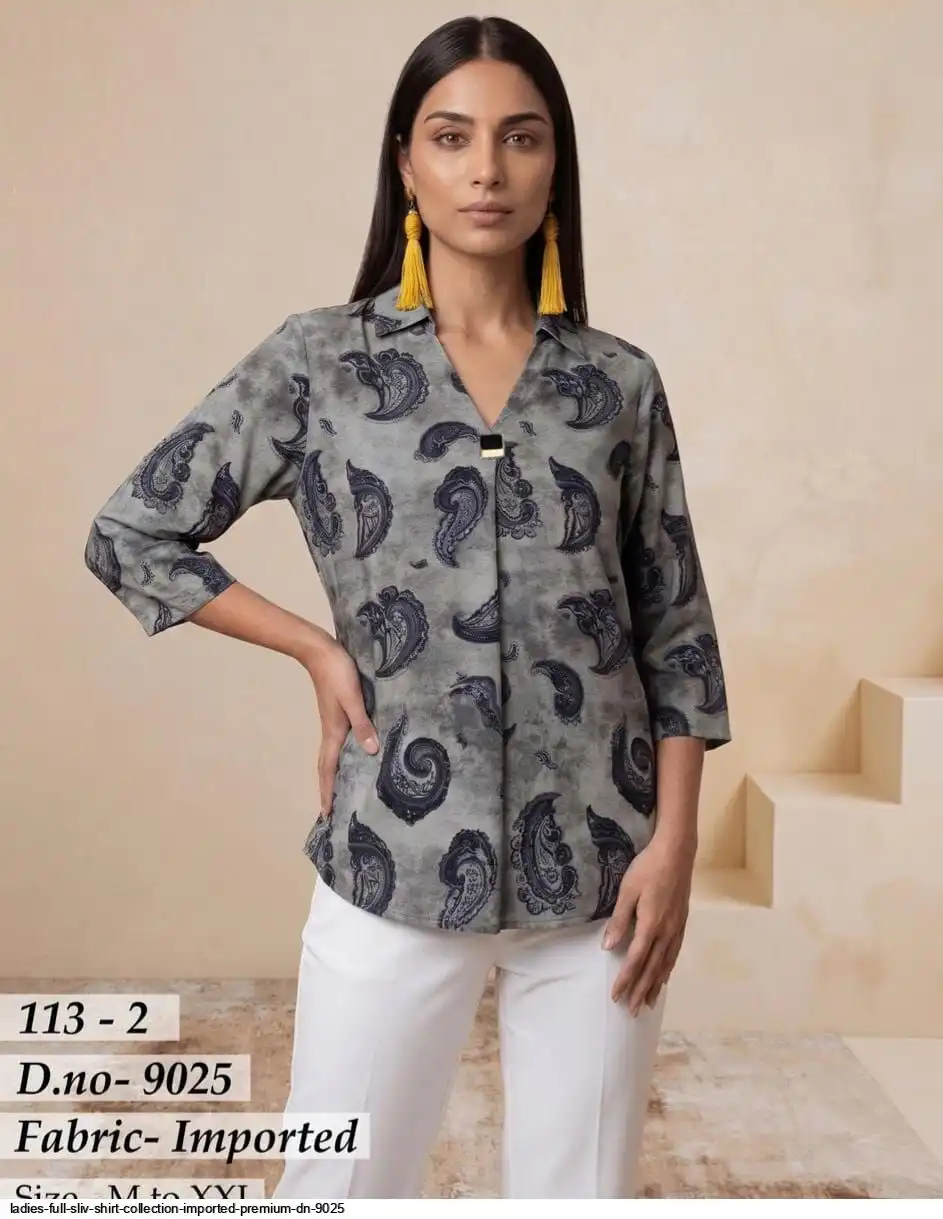 LADIES FULL SLEEVE SHIRT COLLECTION IMPORTED PREMIUM DN 9025 8