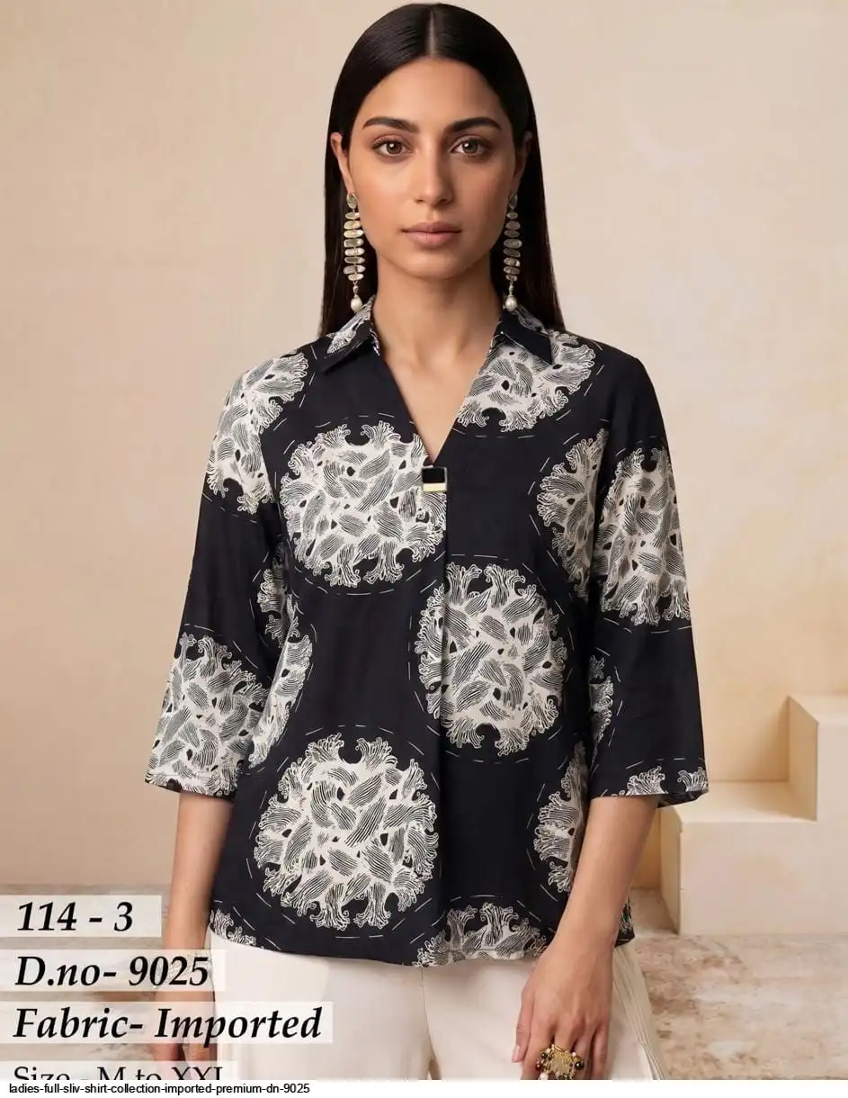 LADIES FULL SLEEVE SHIRT COLLECTION IMPORTED PREMIUM DN 9025 12