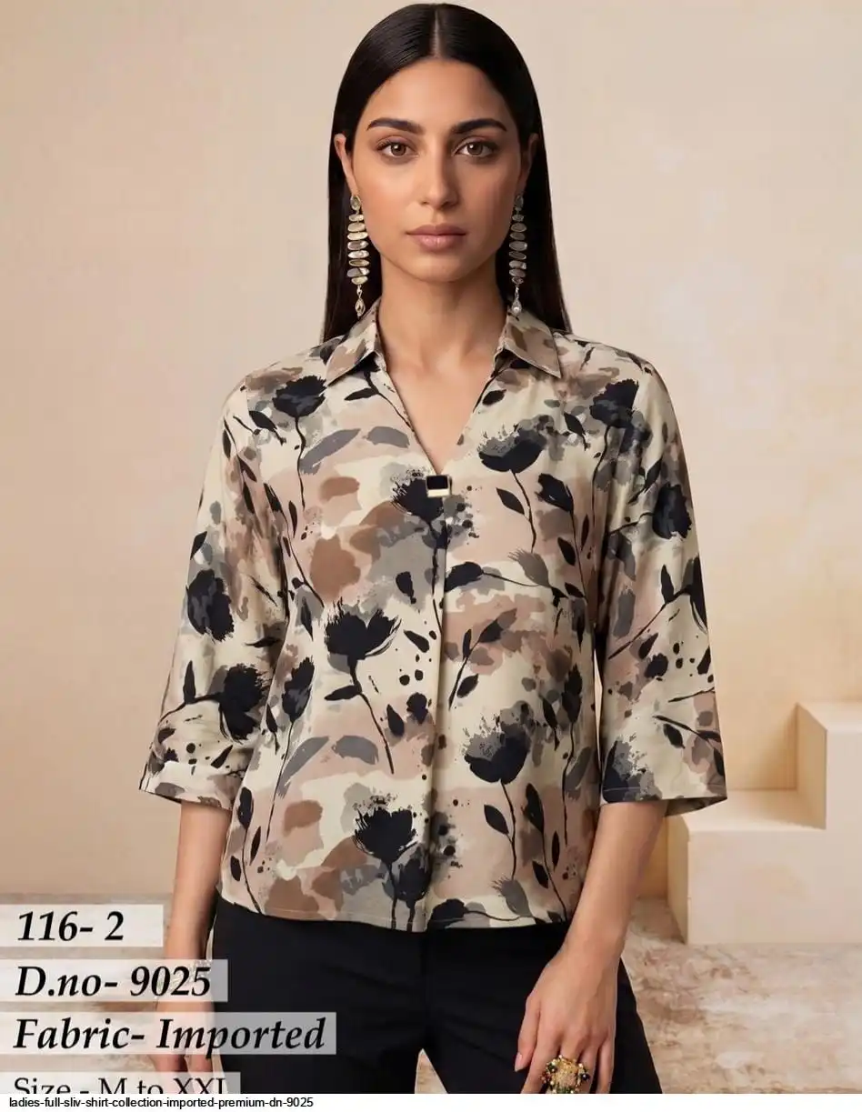 LADIES FULL SLEEVE SHIRT COLLECTION IMPORTED PREMIUM DN 9025 14