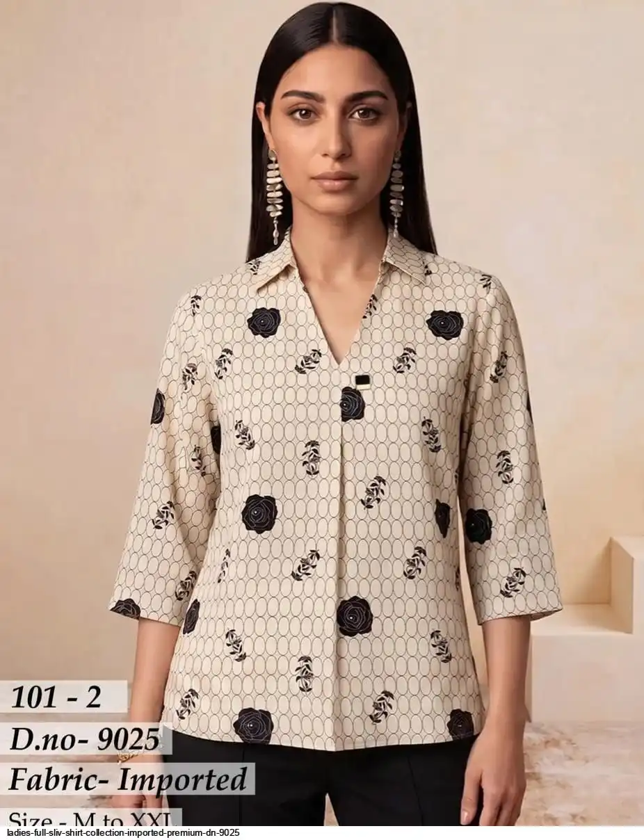 LADIES FULL SLEEVE SHIRT COLLECTION IMPORTED PREMIUM DN 9025 16