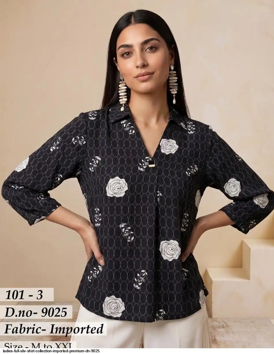 LADIES FULL SLEEVE SHIRT COLLECTION IMPORTED PREMIUM DN 9025 15