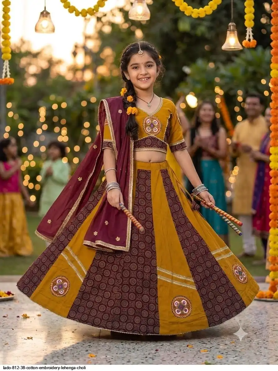LADO 812 38 COTTON EMBROIDERY LEHENGA CHOLI 3
