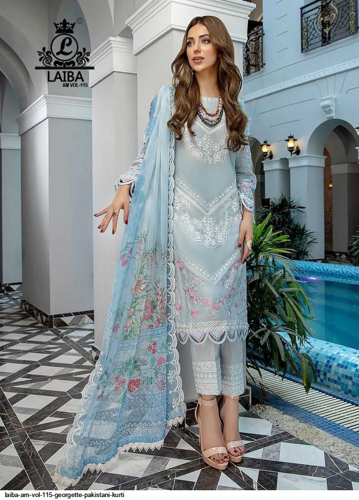 Laiba Pakistani Silk Kurtis Designs LAIBA AM VOL 138 WHITE