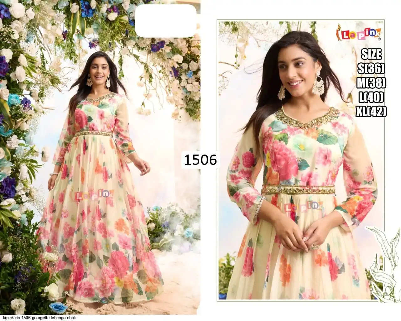 LAPINK DN 1506 GEORGETTE LONG GOWN