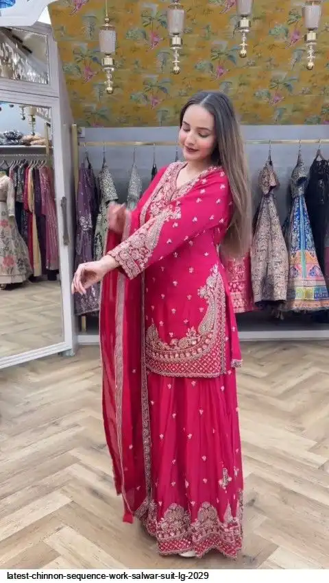 LATEST CHINNON SEQUENCE WORK SALWAR SUIT LG 2029 C